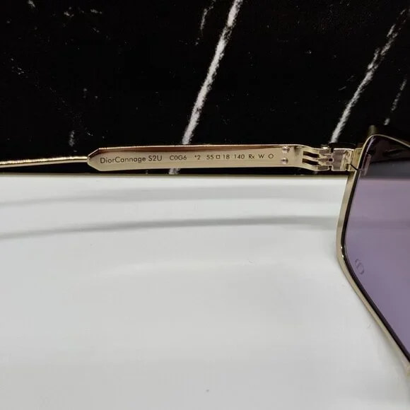 NEW DIOR DIORCANNAGE S2U C0G6 UNISEX GOLD/PURPLE SUNGLASSES display picture 2